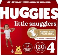Huggies Little Snugglers Baby Diapers Size 4 120CT