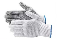 PVC Dot Knit Gloves - Single-Sided, Large, 12 pack