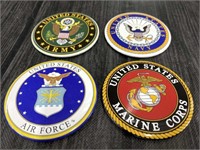 Navy, Marine Corps, Air Force & Army Magnets