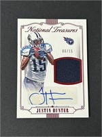 2015 Nat’l Treasures Justin Hunter Auto Jersey /15