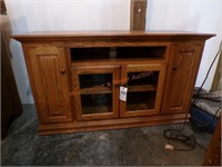 Wooden entertainment stand