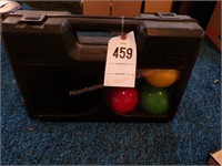 Bocce ball set in case