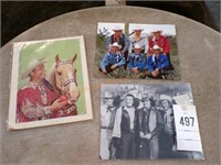 Roy Rogers signed picture, sons of the pioneers