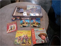 Flat w/ Roy Rogers books, tins, Roy Rogers cards