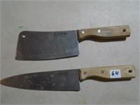 9" Olympia Knife , Olympia Cleaver , Wood Handle