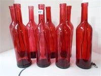 8 12" Red Hanging Bottles