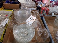 Flat of glassware, plates, bowls
