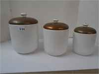 3 Countertop Jars  8" ,7" and 6" high