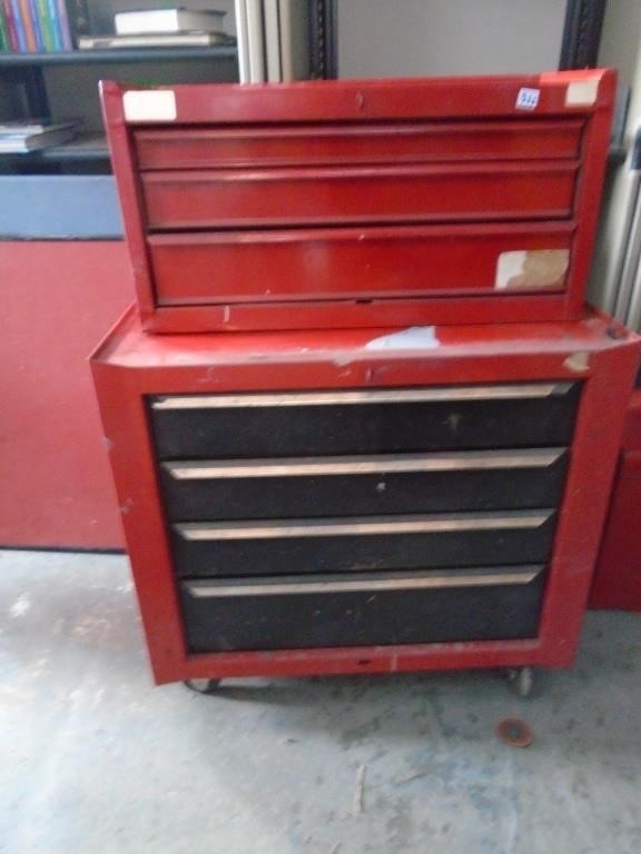 2 Tool Boxes 7 Drawers  , no covers on the front