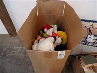 Box of stuffed animals