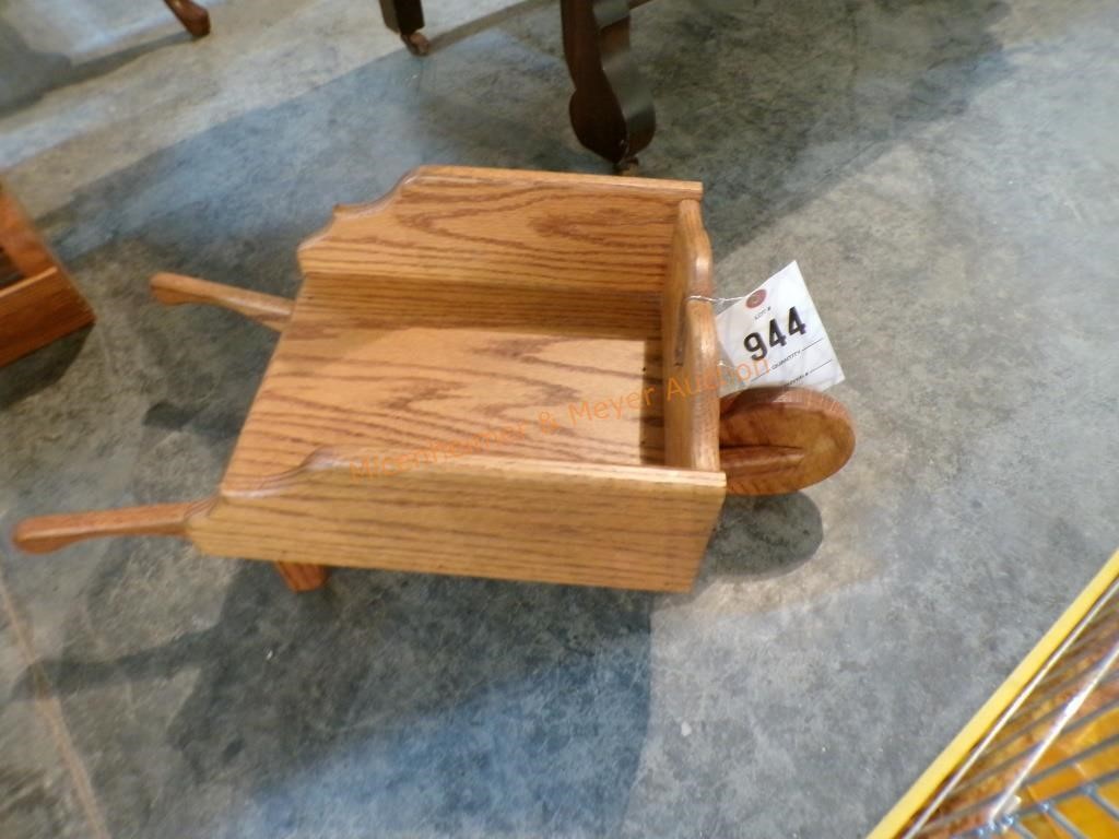 Small wooden wheel barrow