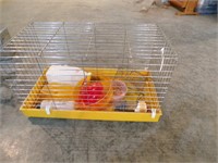 Small animal cage with accesories