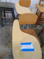 2 WIOODEN SCHOOL DESKS