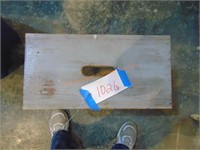 BLUE WOODEN STOOL