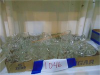 FLAT OF CLEAR PRESSED GLASS