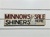 Painted Wooden Minnows Sign