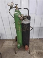 Acetylene Torches w/ Tanks and Cart
