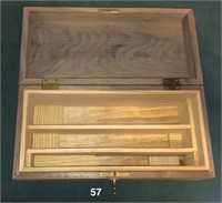 Custom made wooden box that the planes in lots 52,