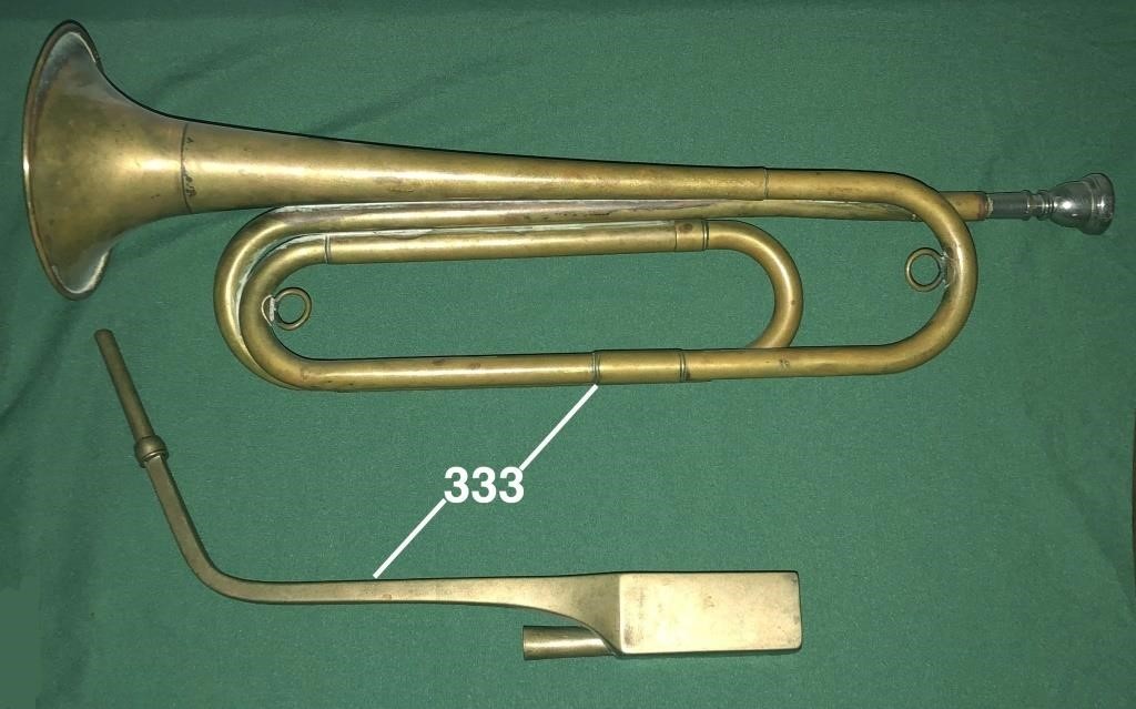 REGULATION MADE IN U.S.A. brass bugle & an unknown