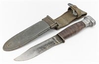 WW2 USN MK1 Geneve Forge Fighting Knife w/ Sheath