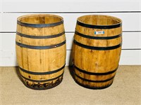 (2) Wooden Barrels