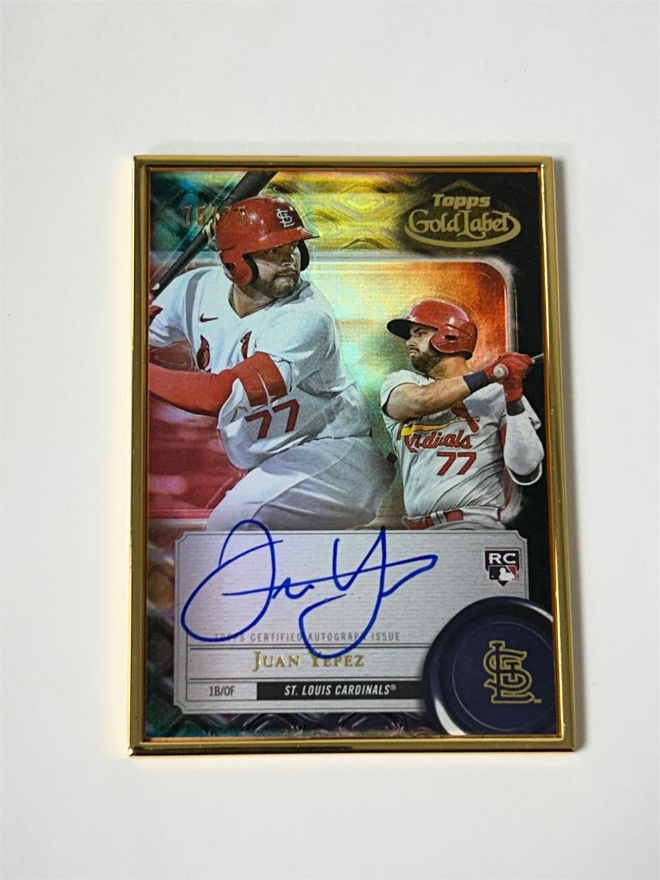 2022 Gold Label Juan Yepez Auto RC #/75