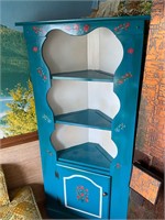 Blue decorative corner shelf