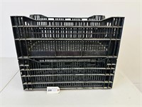 (2) Hard Plastic Crates