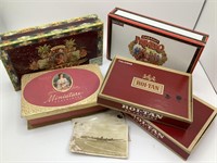 CIGAR BOXES, VINTAGE CHOCOLATE BOX AND 1939