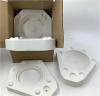 CERAMIC MOLD ROUND FOOTED BOX