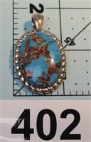 .925 silver & turquoise pendant