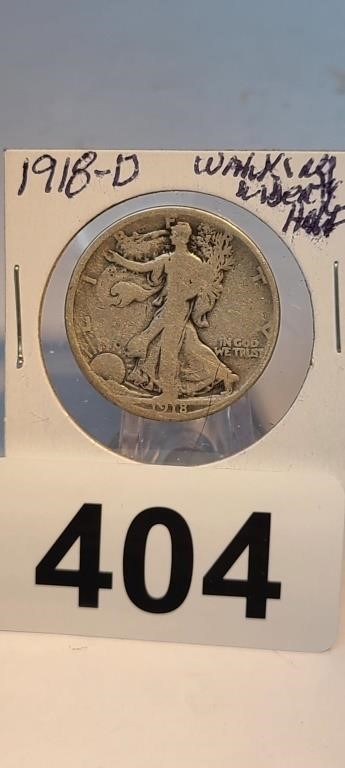 1918-D walking liberty half dollar