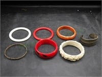 Seven Vintage Bangle Bracelets