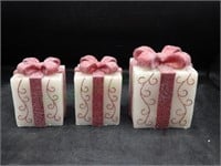 Set of 3 Illuminated Wax Gift Boxes IOB