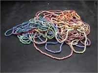 17 Various Color Taiwan Glass Bead Necklaces