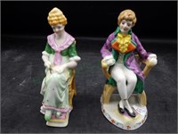Vintage Seated Porcelain Figures