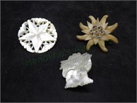 Mother of Pearl Hand Made Pins