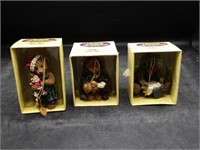 Ganz Cottage Collectibles Ornaments x3 IOB