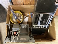 Box lot of radio paint and a Fairfield