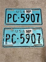 A Pair of USA License Plates