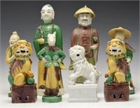 Lot of 8 Assorted Chinese Figurines, AS IS.
