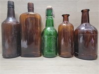 Vtg Glass Bottles