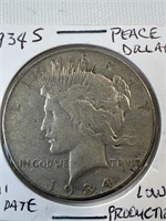 1934 S Peace Dollar - Low Production - Key Date