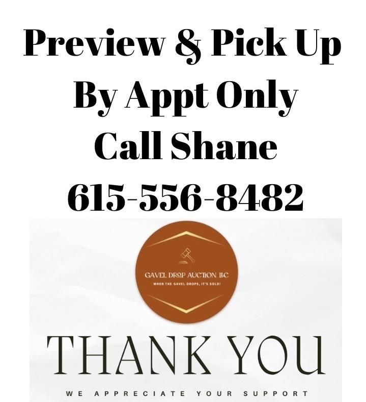 Pick up on May 4th Call Shane 615-556-8482