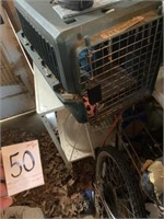 Pet Carrier and Metal Table