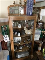 Antique Oak Curio Cabinet Only