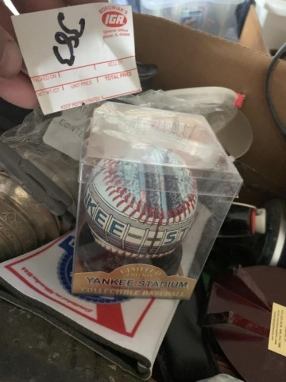 Paps Blue Ribbon Signed Baseballs and Beer Stein