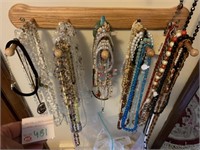 Misc. Necklaces with Wooden Rack