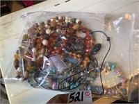 Bag of Misc. Necklaces and Jewelry