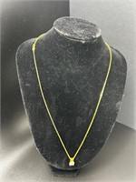 Necklace yellow Moissanite 16 inches 1 carats